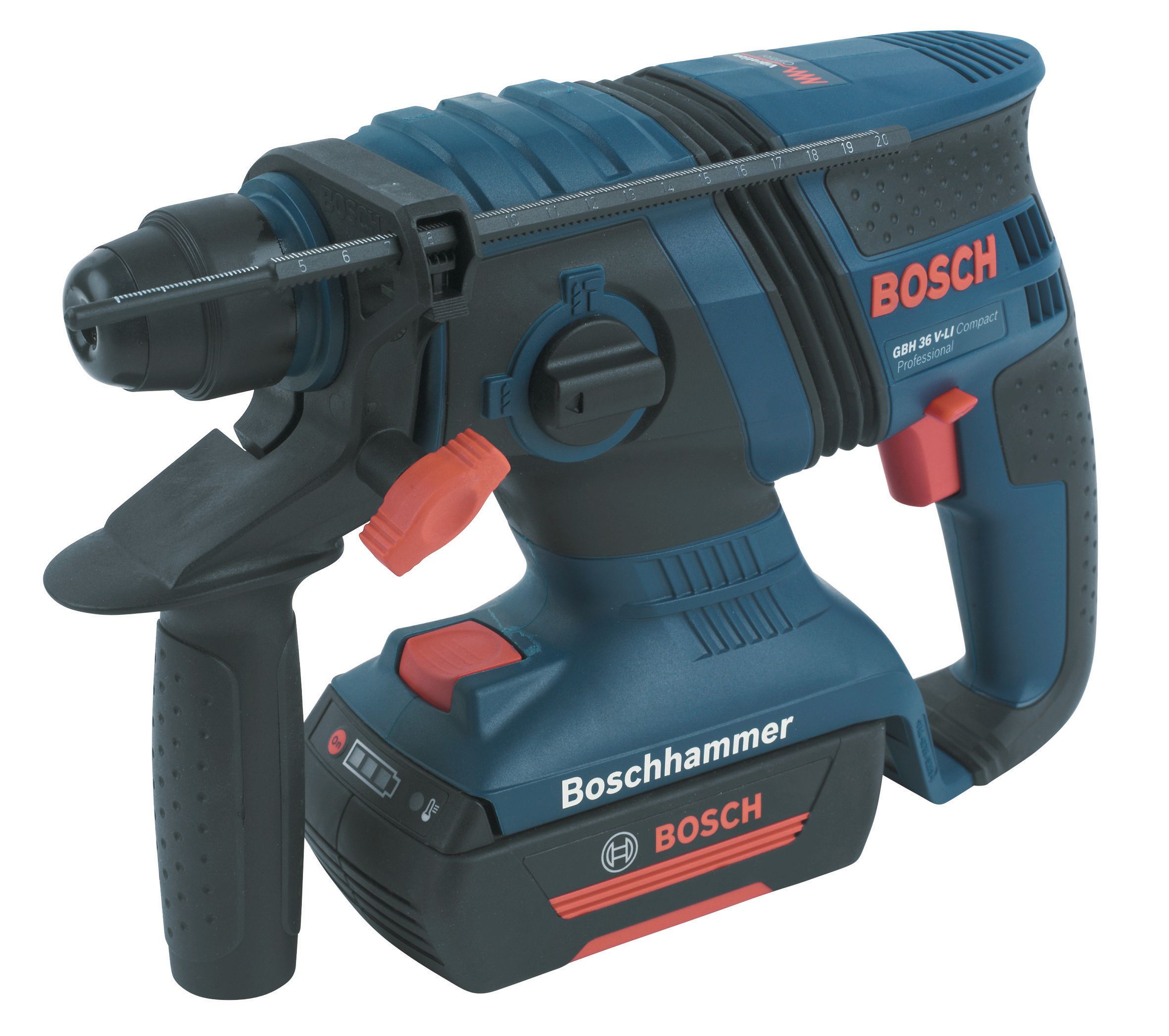 Bosch Gbh Cordless 36V 1.3Ah Li-Ion Sds Drill & 8 Piece Drill Bits 2 Batteries Gbh36V-Li | Compare The Build