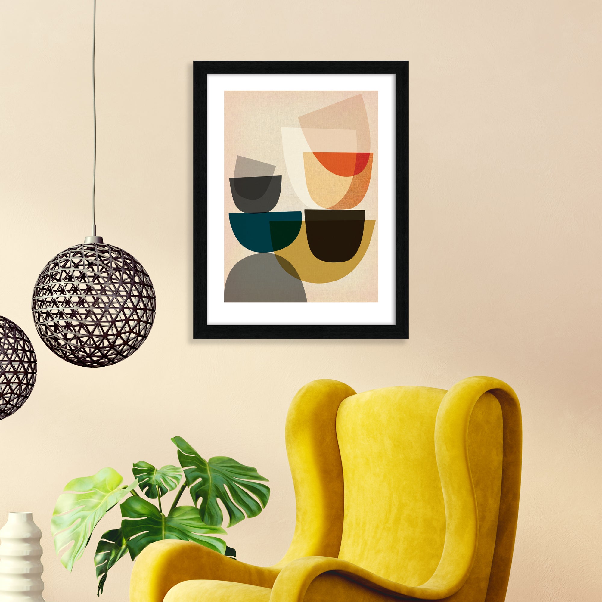 The Art Group Mid Century Modern I Framed Print MultiColoured Price Comparisons | Compare The Build