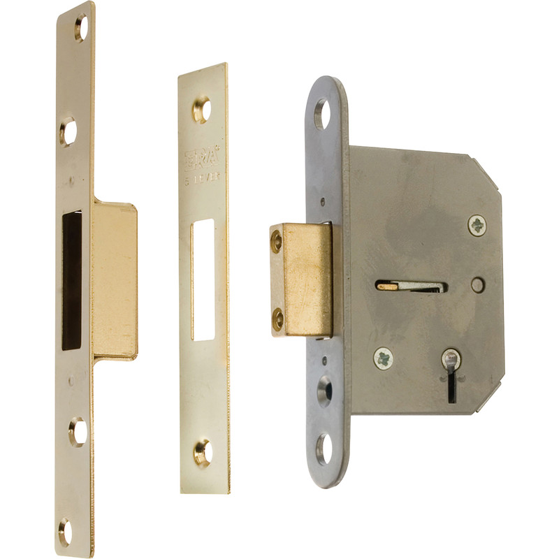 ERA Viscount 5 Lever Mortice Deadlock 64mm in Brass | Compare The Build