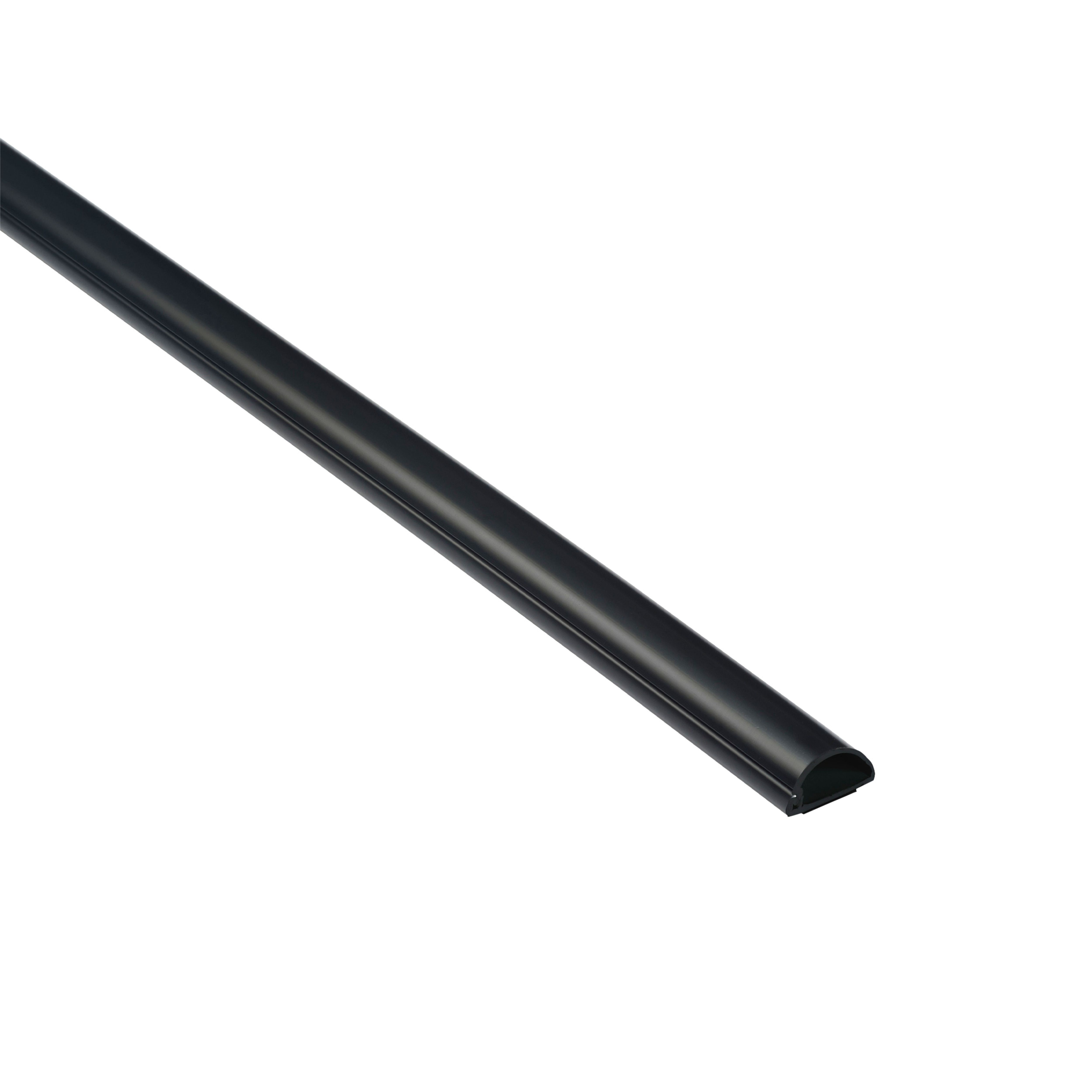 D Line Black Semi-Circle Decorative Trunking,(W)10mm (L)2M (H)20mm Price Comparisons | Compare The Build