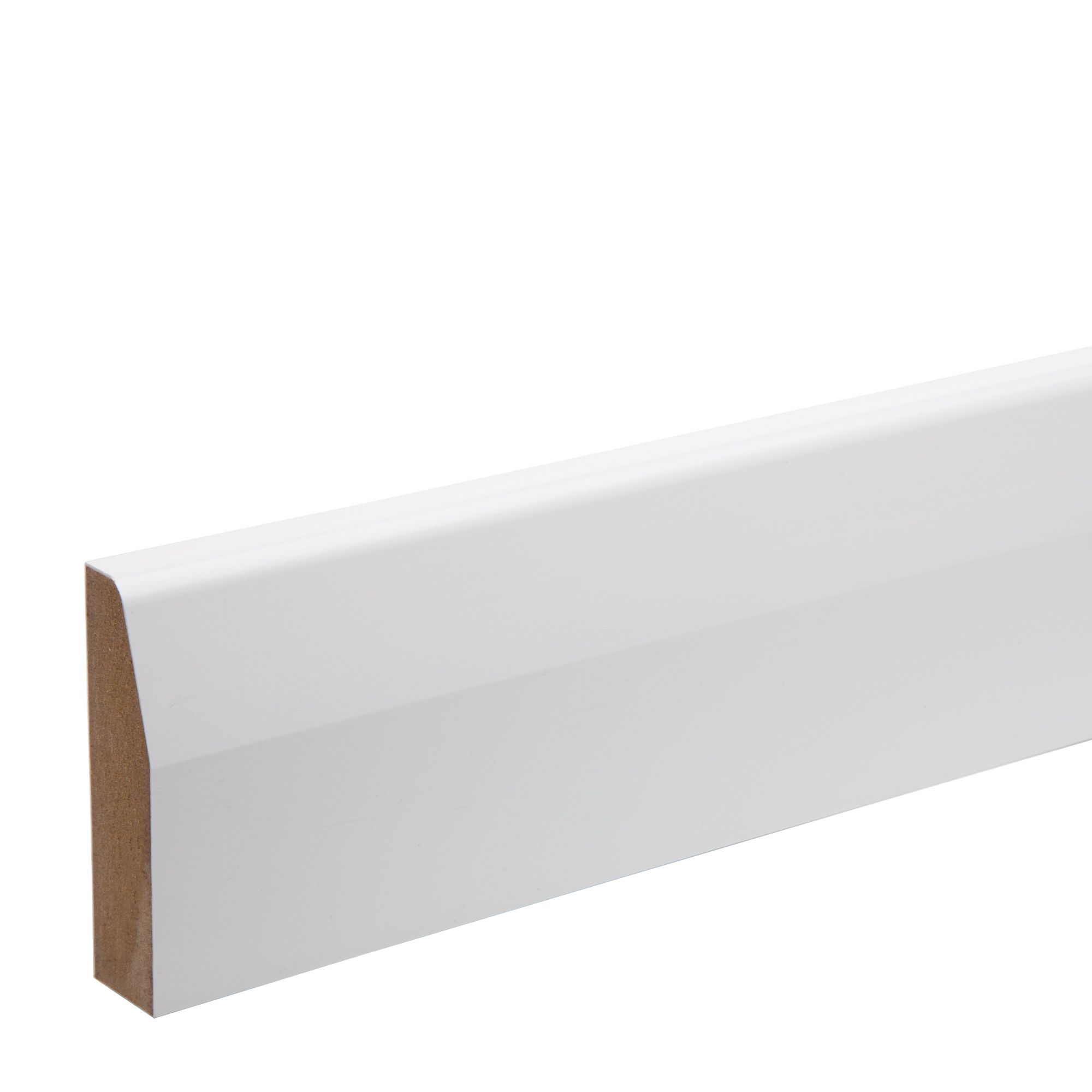 White MDF Chamfered Architrave (L)2.18m (W)69mm (T)18mm 10.9kg, Pack of 5 | Compare The Build