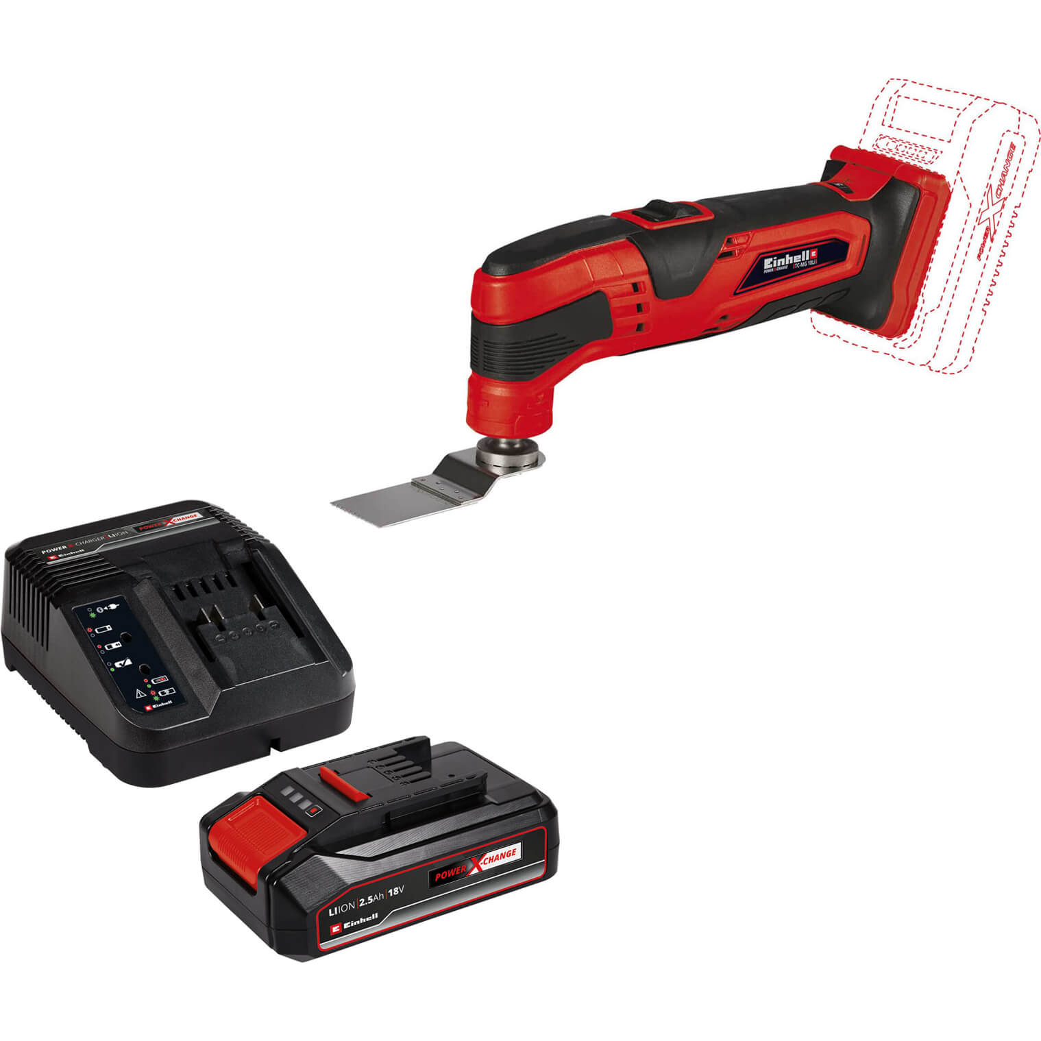 Einhell TC-MG 18 Li 18v Oscillating Multi Tool 1 x 2.5ah Li-ion Charger No Case Price Comparisons | Compare The Build