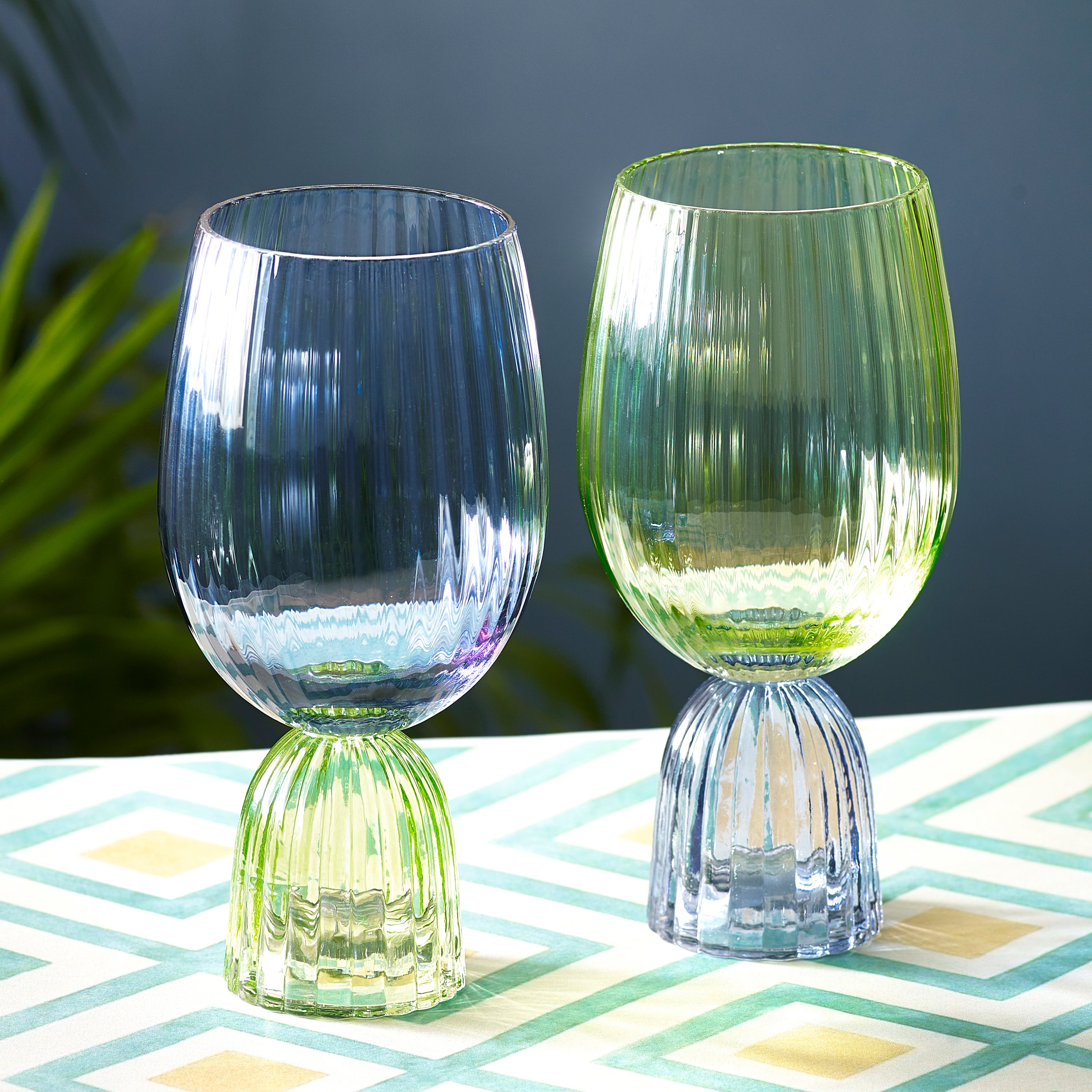 Set of 2 Florence Wine Goblets Blue Price Comparisons | Compare The Build