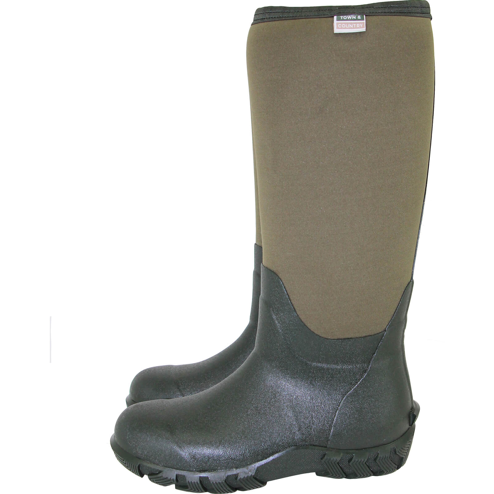 Town and Country Buckingham Rubber Wellington Boots Green Size 6 | Compare The Build