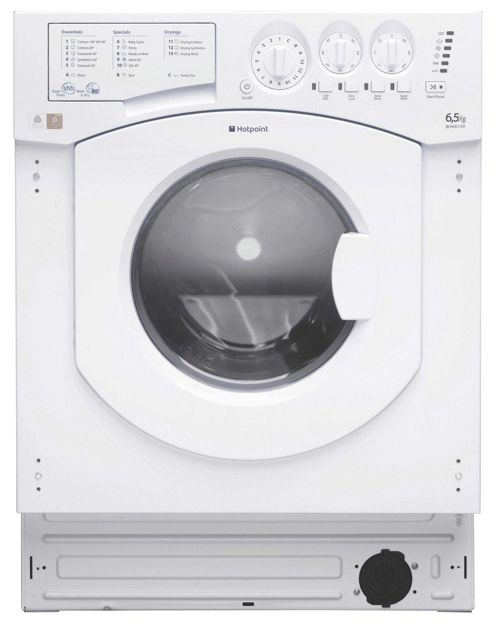 Hotpoint Bhwd129 White Built In Washer Dryer Price Comparisons | Compare The Build