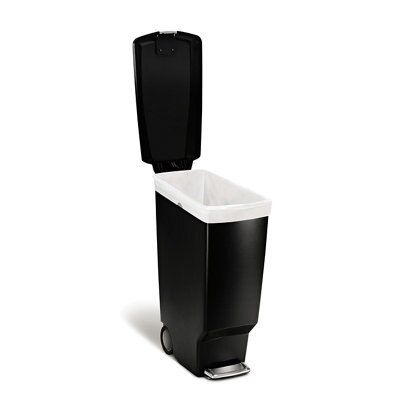 Simplehuman Soft Close Black Plastic Rectangular Freestanding Kitchen Bin, 40L | Compare The Build