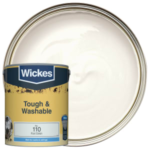 Wickes Tough & Washable Matt Emulsion Paint - Pure Cotton No.110 - 5L Price Comparisons | Compare The Build