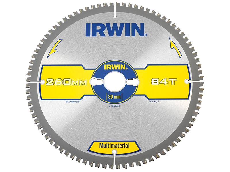 IRWIN® IRW1897445 Multi Material Circular Saw Blade 260 x 30mm x 84T TCG Price Comparisons | Compare The Build