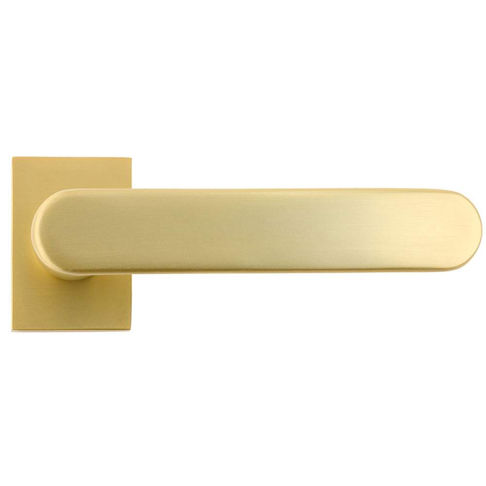 Deanta Juno Lever on Square Rose Door Handle - Satin Brass DHJNHNDSB Price Comparisons | Compare The Build