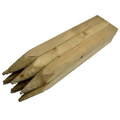 Pointed Timber Pegs (L)0.6M, Pack Of 6 Price Comparisons | Compare The Build