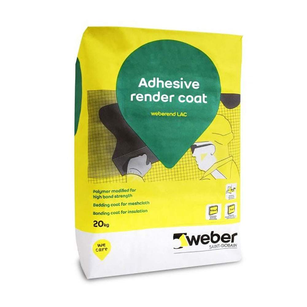 Saint Gobain Weberend LAC Adhesive Render Coat - 20kg 50980003 Price Comparisons | Compare The Build