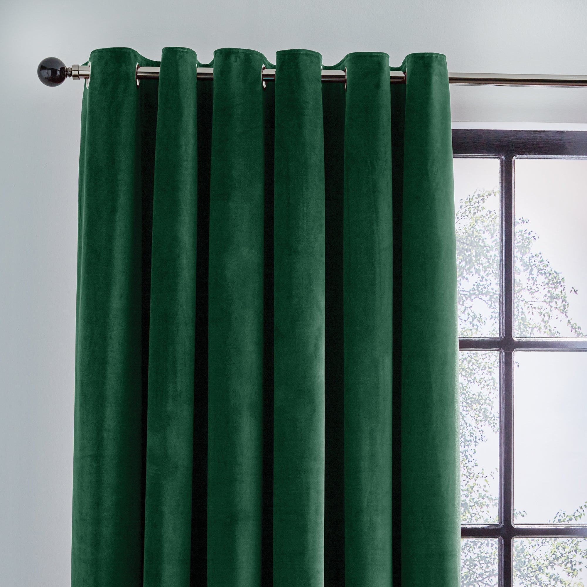 Recycled Velour Bottle Green Eyelet Curtains Green Price Comparisons | Compare The Build