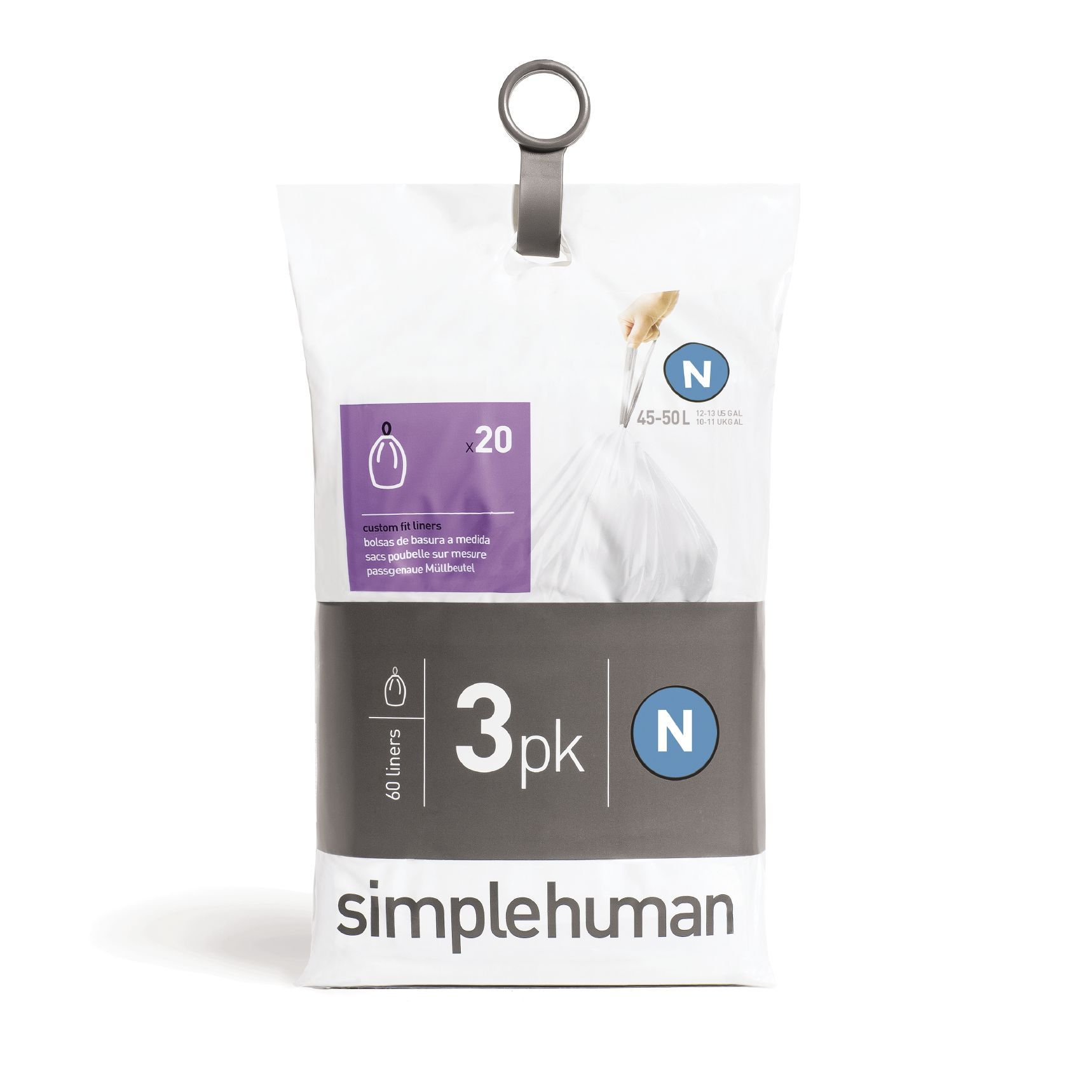 Simplehuman White Plastic Bin Liner, Pack Of 60 | Compare The Build