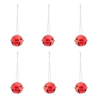 Red Metallic Effect Metal Bell Bauble, Set Of 6 Price Comparisons | Compare The Build