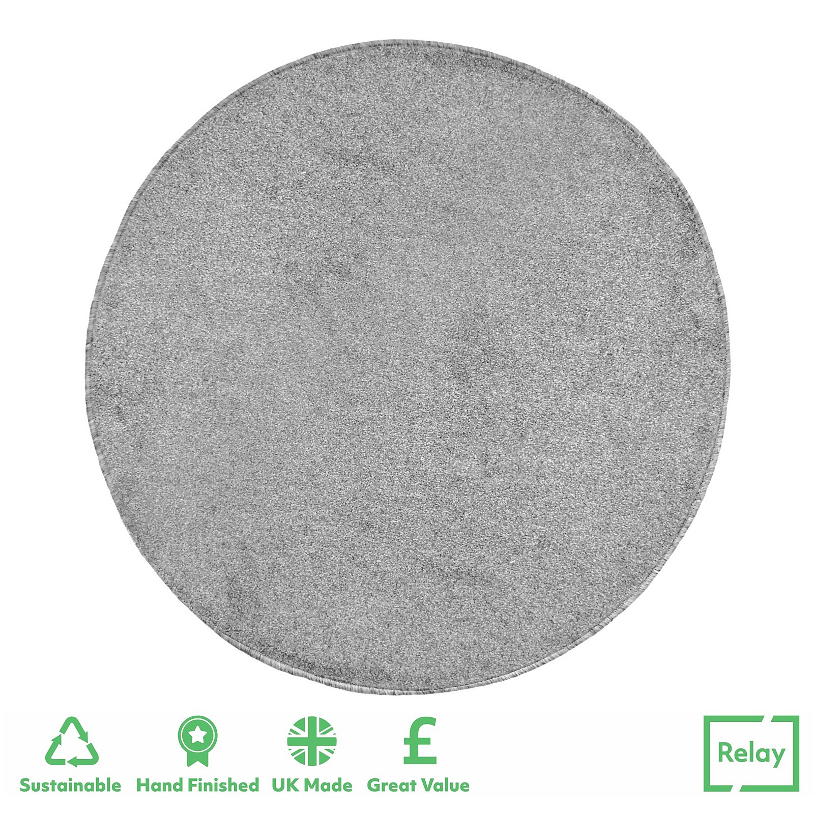 Relay Circular Rug - Grey - 133cm Price Comparisons | Compare The Build