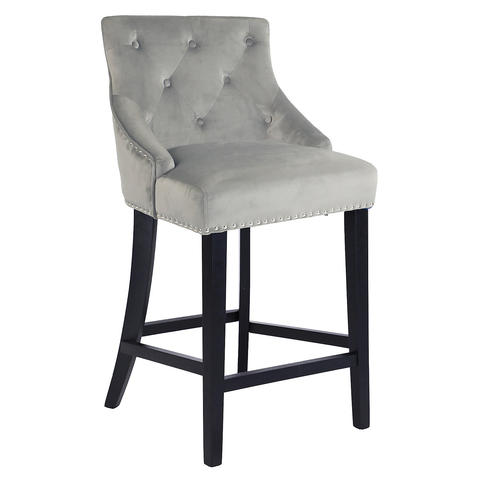 Annabelle Velvet Bar Stool - Grey Price Comparisons | Compare The Build