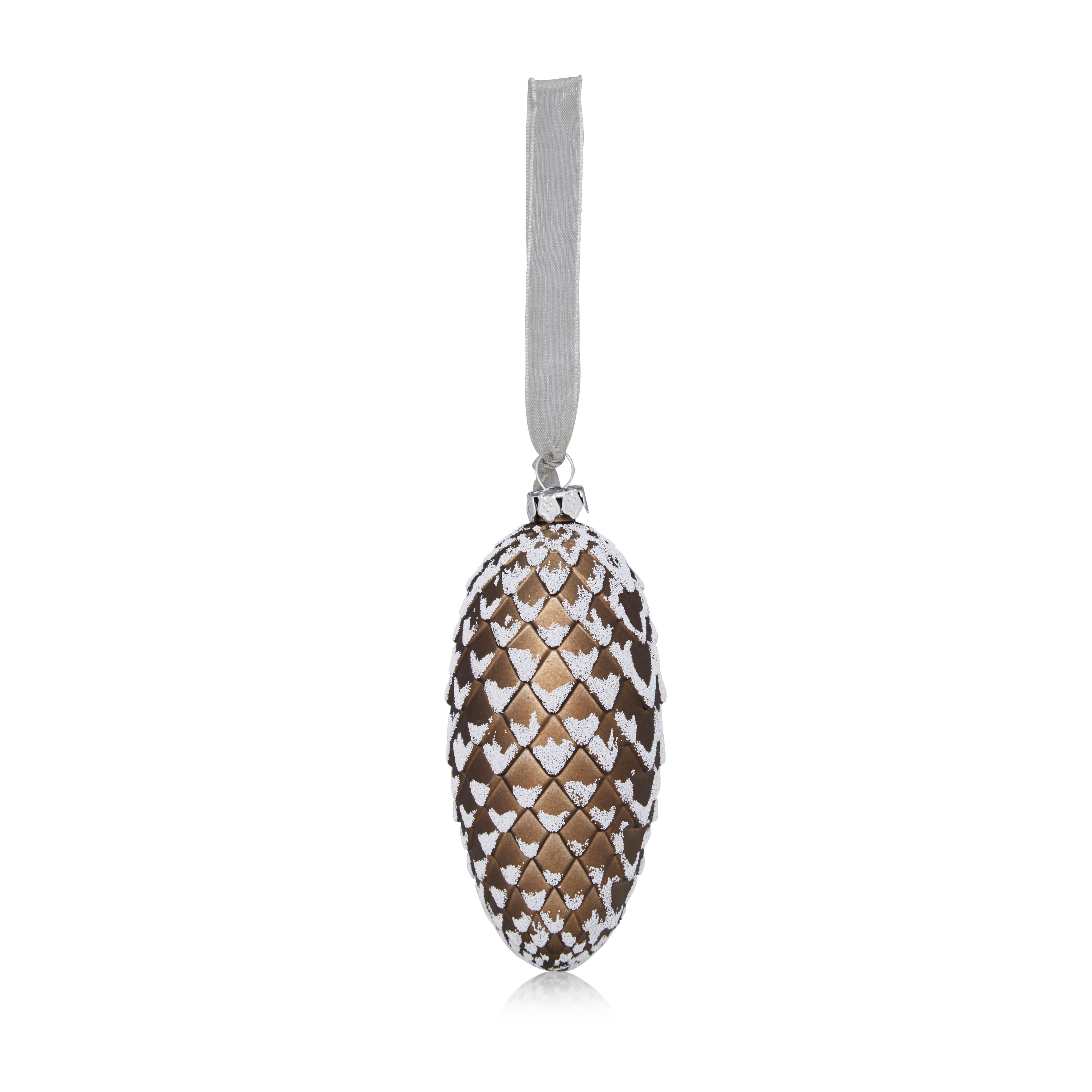 Glitter Decorated Grey & White Cone Shaped Tree Decoration Price Comparisons | Compare The Build