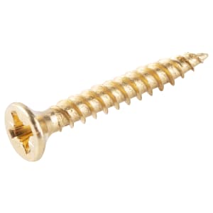 Wickes Brass Plated Wood Screws - 3.5 x 25mm - Pack of 50 Price Comparisons | Compare The Build