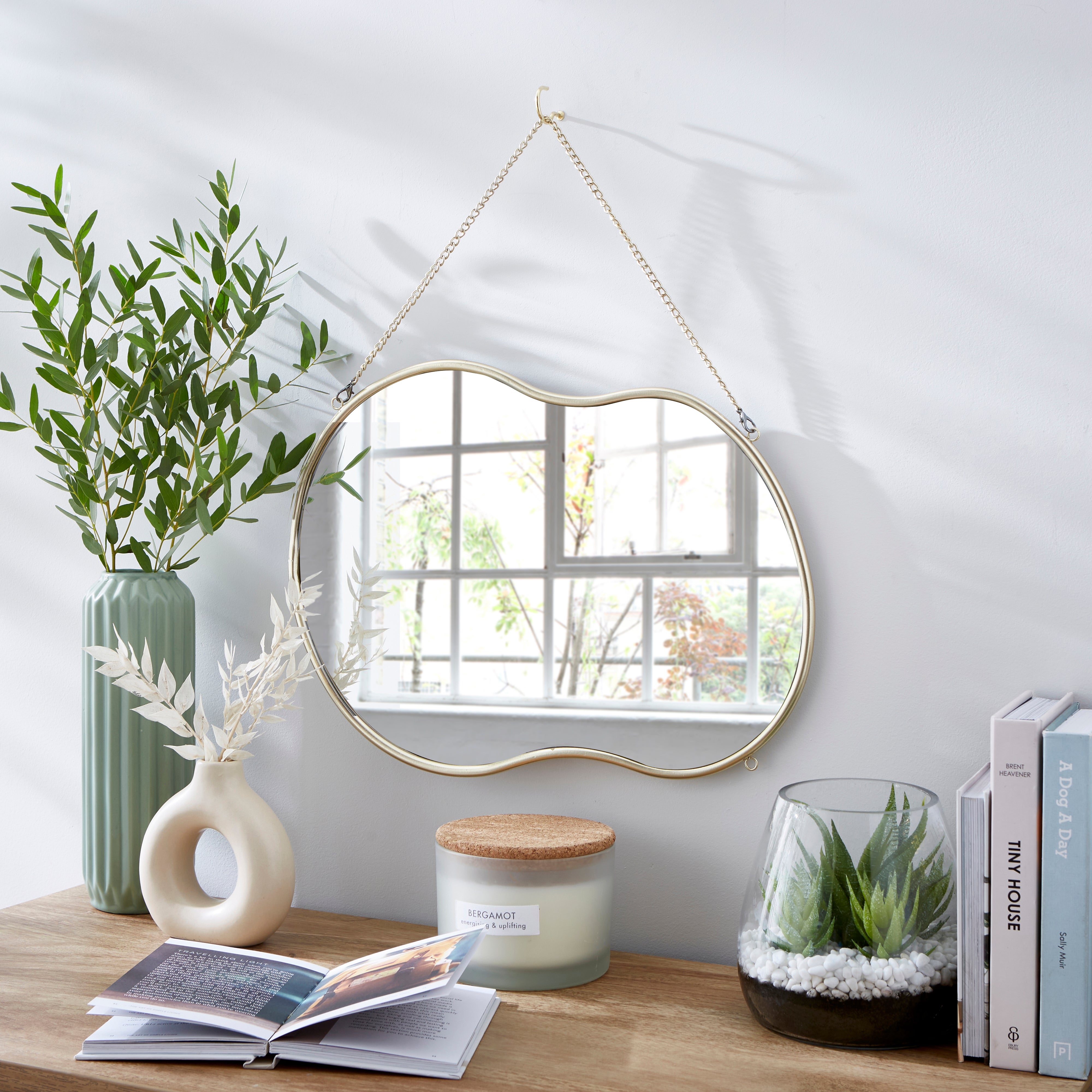 Pond Hanging Wall Mirror Gold Price Comparisons | Compare The Build