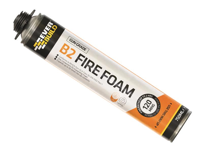 Everbuild EVBB2FIREGUN Fire Foam B2 Gun Grade Aerosol 750ml | Compare The Build