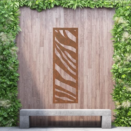 Steel Privacy Screen Safari - Wall Mounted - 1800mm x 600mm Steel Corten Price Comparisons | Compare The Build