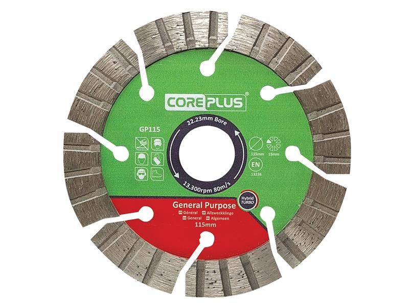 CorePlus CORDBGP115 GP115 General-Purpose Hybrid Turbo Diamond Blade 115mm Price Comparisons | Compare The Build