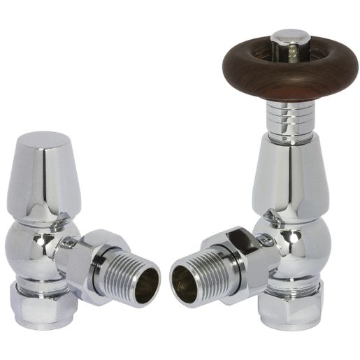 Towelrads Chelsea Angled Traditional Radiator Valve and Lockshield Valve Chrome 129097 Price Comparisons | Compare The Build