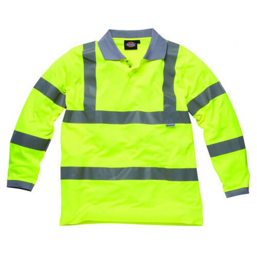 Dickies Mens Hi Vis Long Sleeve Polo Shirt Yellow 2XL Price Comparisons | Compare The Build