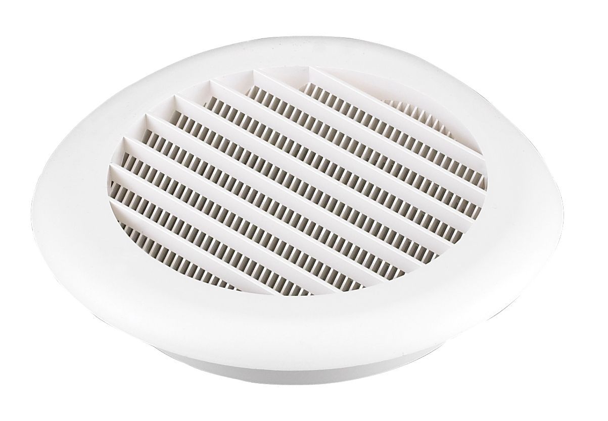 Manrose White Round Applications Requiring Low Extraction Rates Fixed Louvre Vent V41020, (Dia)100mm Price Comparisons | Compare The Build