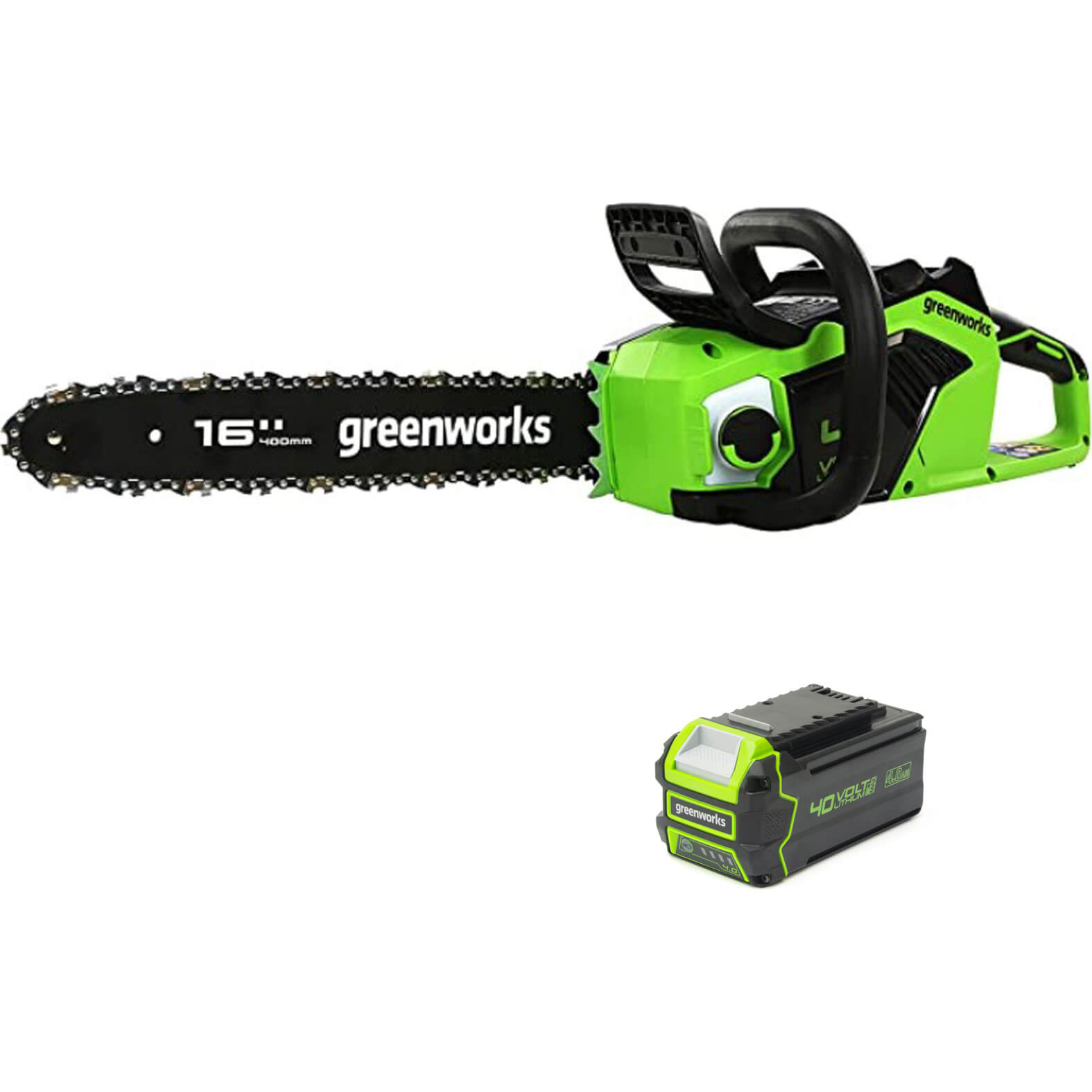 Greenworks GD40CS18 40v Cordless Brushless Chainsaw 400mm 1 x 4ah Li-ion Charger Price Comparisons | Compare The Build