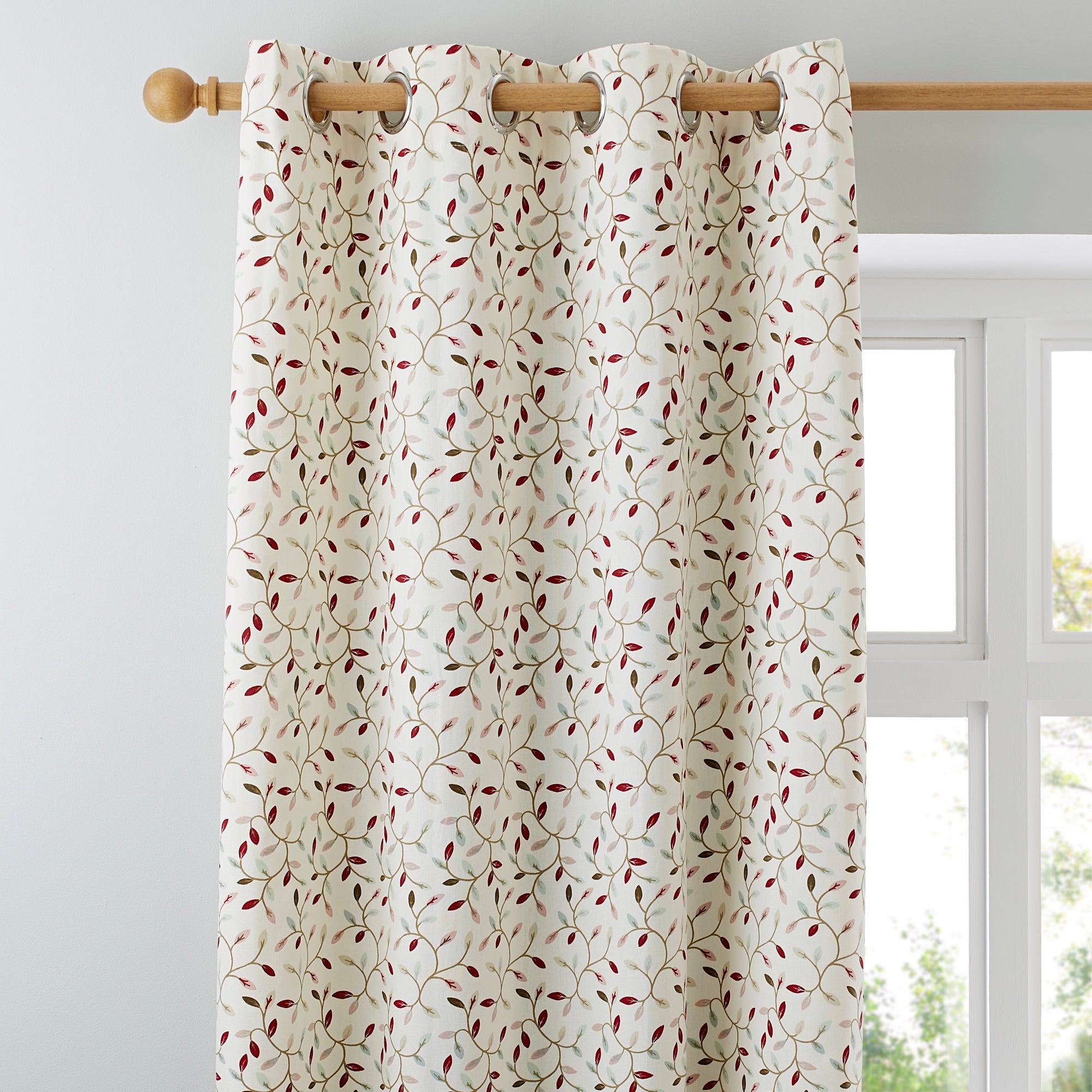 Juliet Mulberry Eyelet Curtains Red, Green and Beige Price Comparisons | Compare The Build