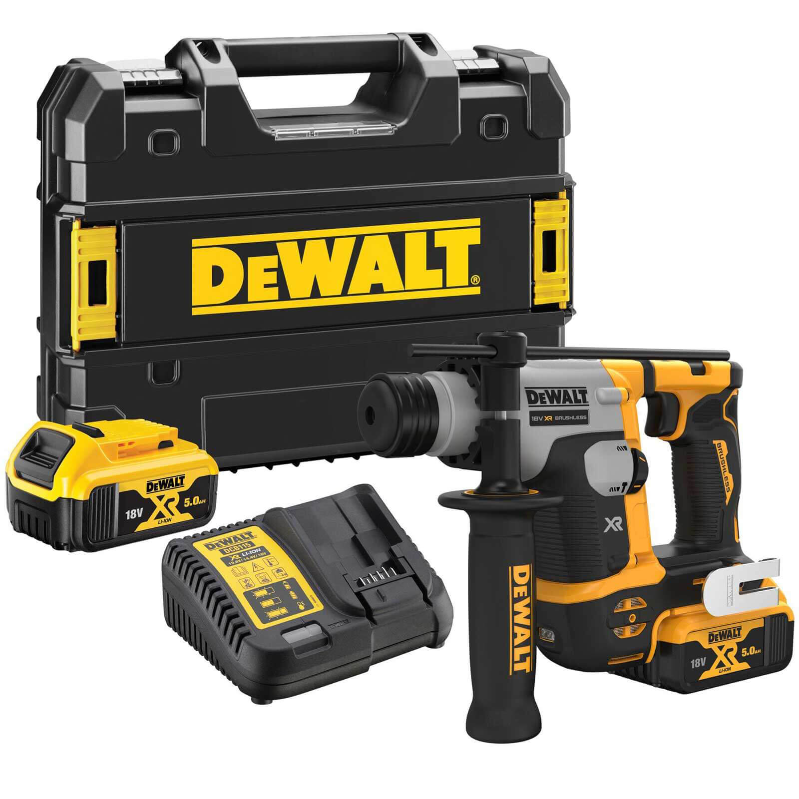 DeWalt DCH172 18v XR Cordless Brushless Compact SDS Plus Hammer Drill 2 x 5ah Li-ion Charger Case | Compare The Build