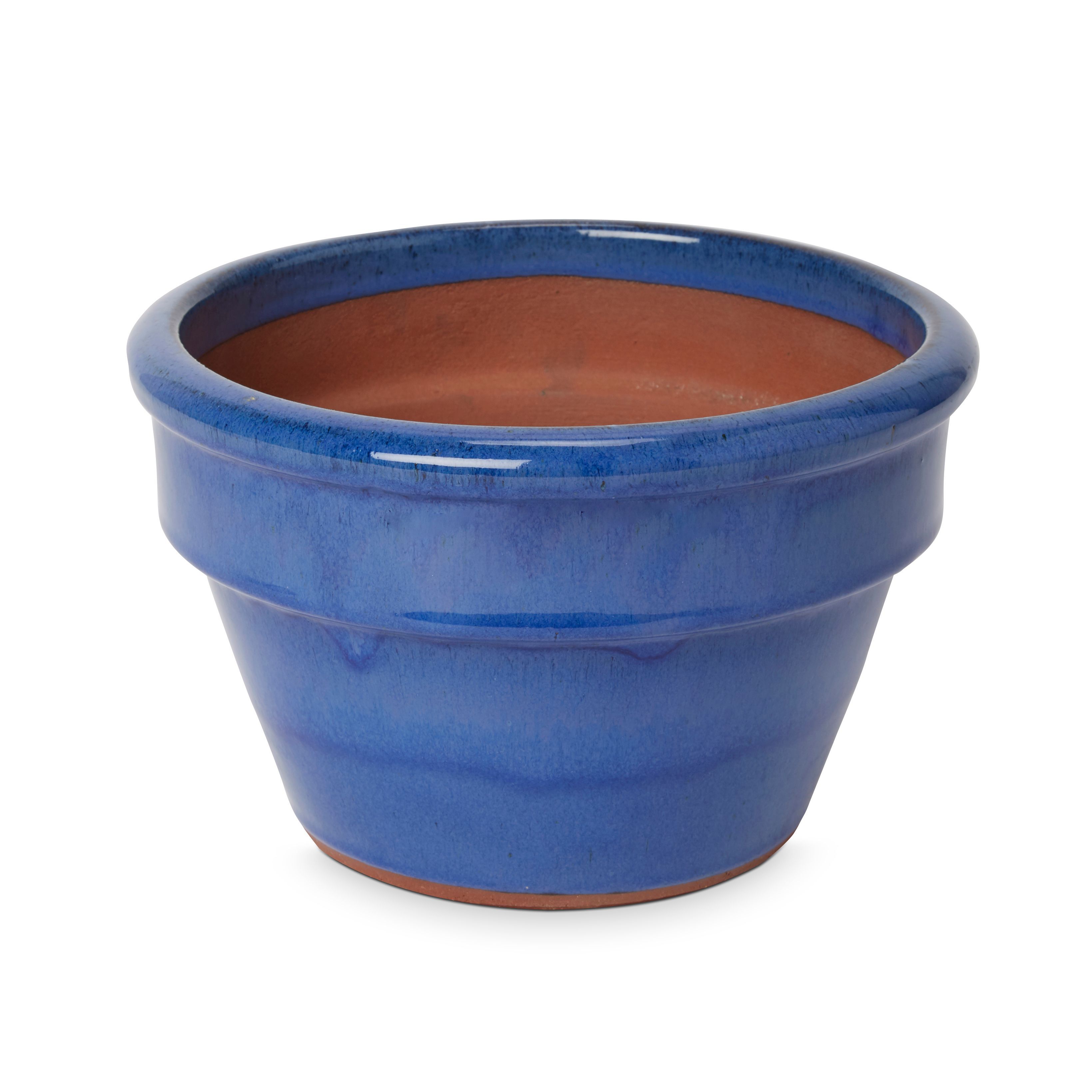 Blooma Tiwlip Blue Ceramic Round Plant Pot (Dia)23Cm Price Comparisons | Compare The Build