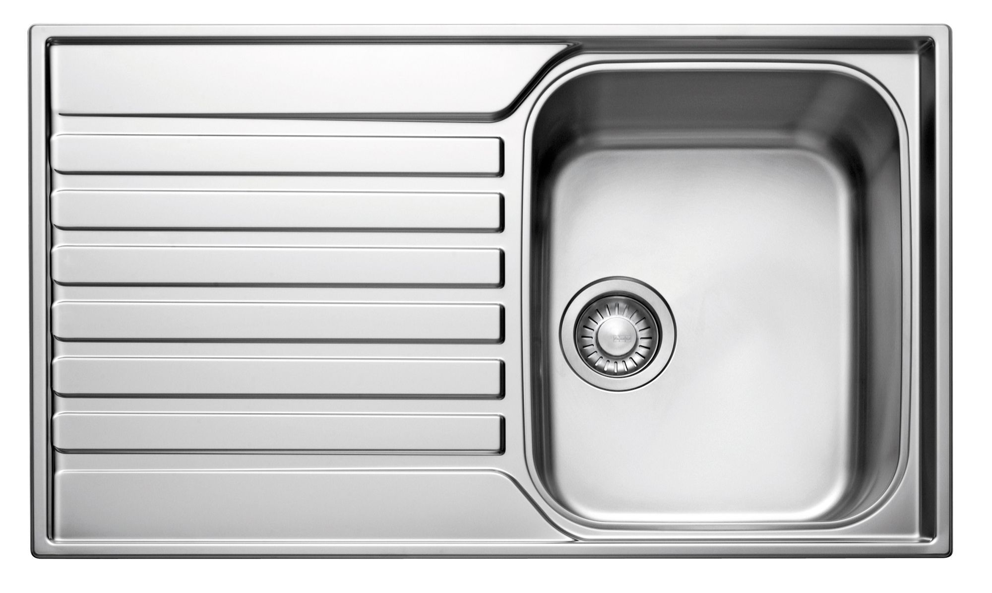 Franke Ascona Polished Stainless Steel Stainless Steel 1 Bowl Sink & Drainer (W)510mm X (L)860mm Price Comparisons | Compare The Build