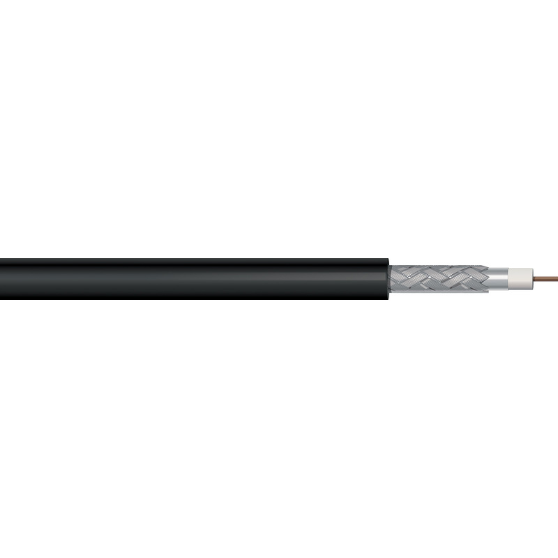 Pitacs TV / Satellite Cable AL/AL (RG6) 100m Drum in Black Aluminium | Compare The Build