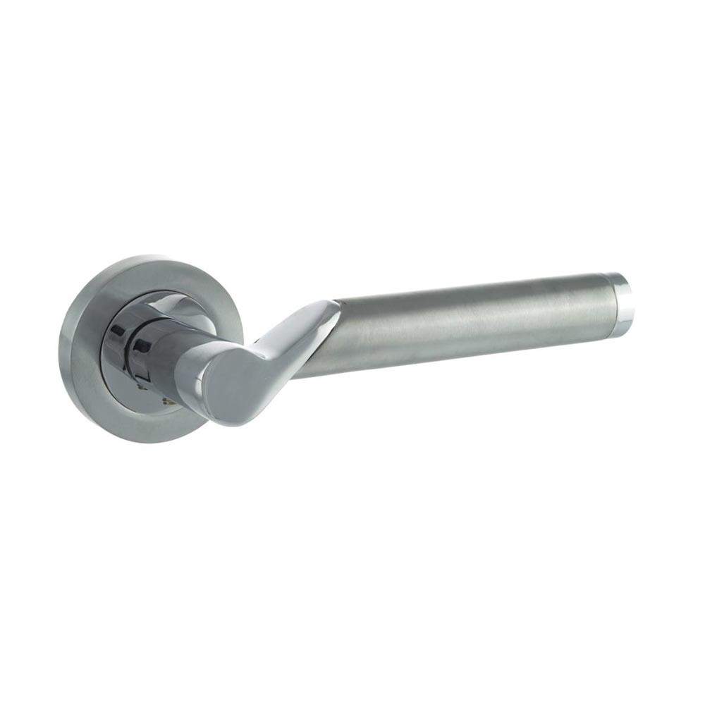 Atlantic STATUS Hawaii Lever on Round Rose - Satin Chrome &amp; Polished Chrome Atlantic UK S38RSCPC Price Comparisons | Compare The Build