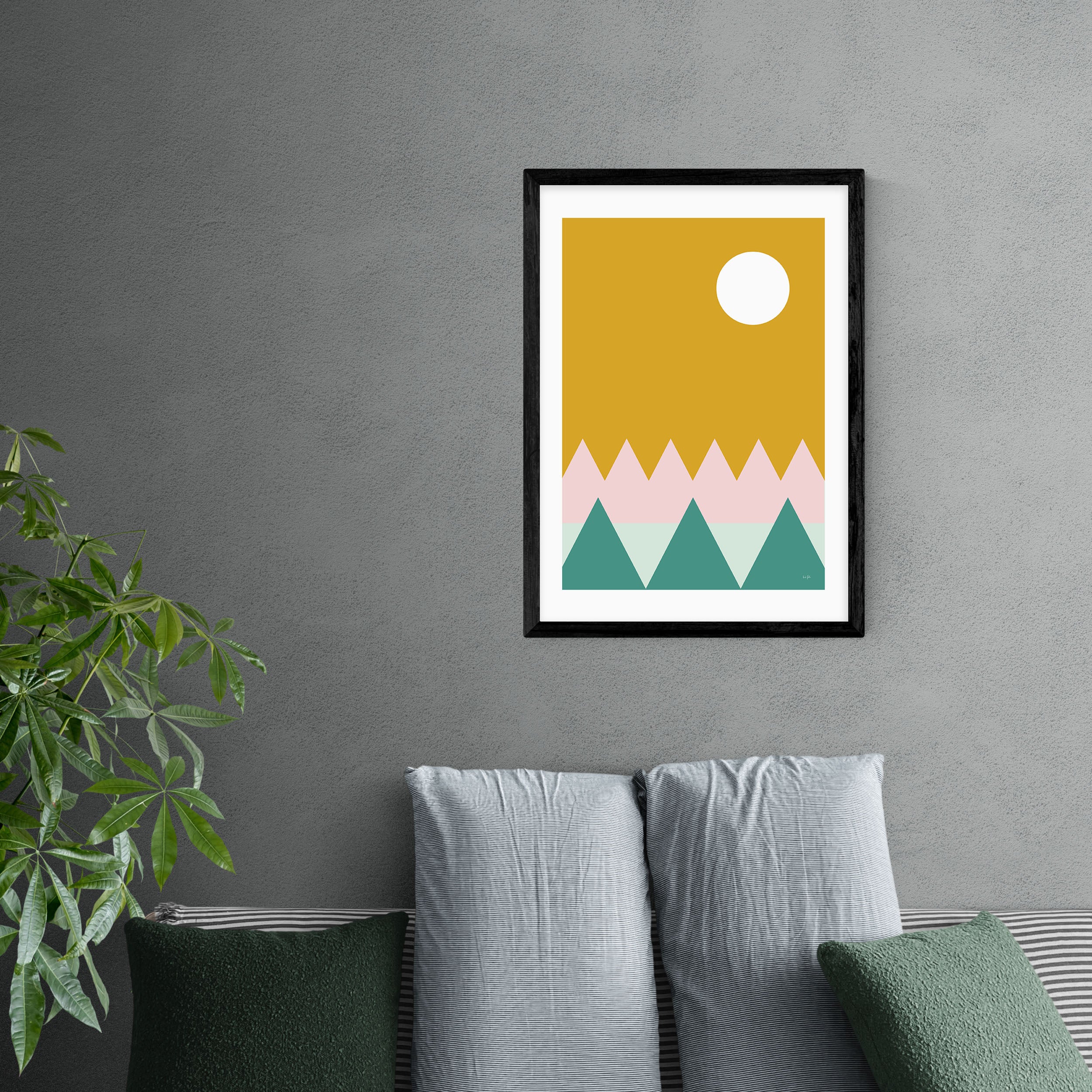 East End Prints Sun and Pine Print Yellow/Green/Pink Price Comparisons | Compare The Build