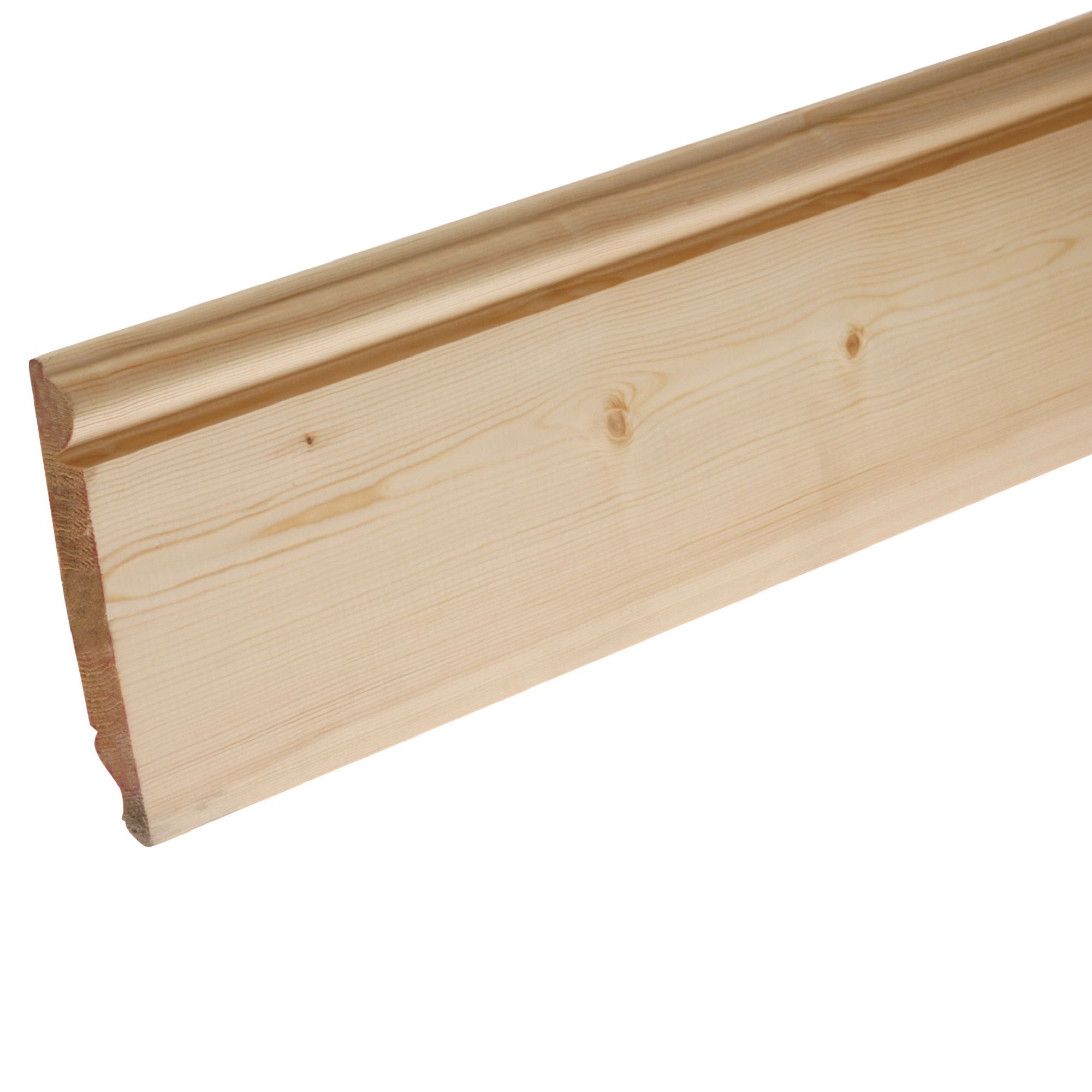 Metsä Wood Planed Pine Dual profile Skirting board (L)3.6m (W)169mm (T)19.5mm Price Comparisons | Compare The Build