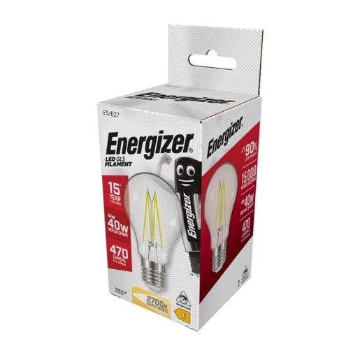 Energizer LED Filament Lamp Warm White 4.3 W Pack of 1 S12863 Price Comparisons | Compare The Build