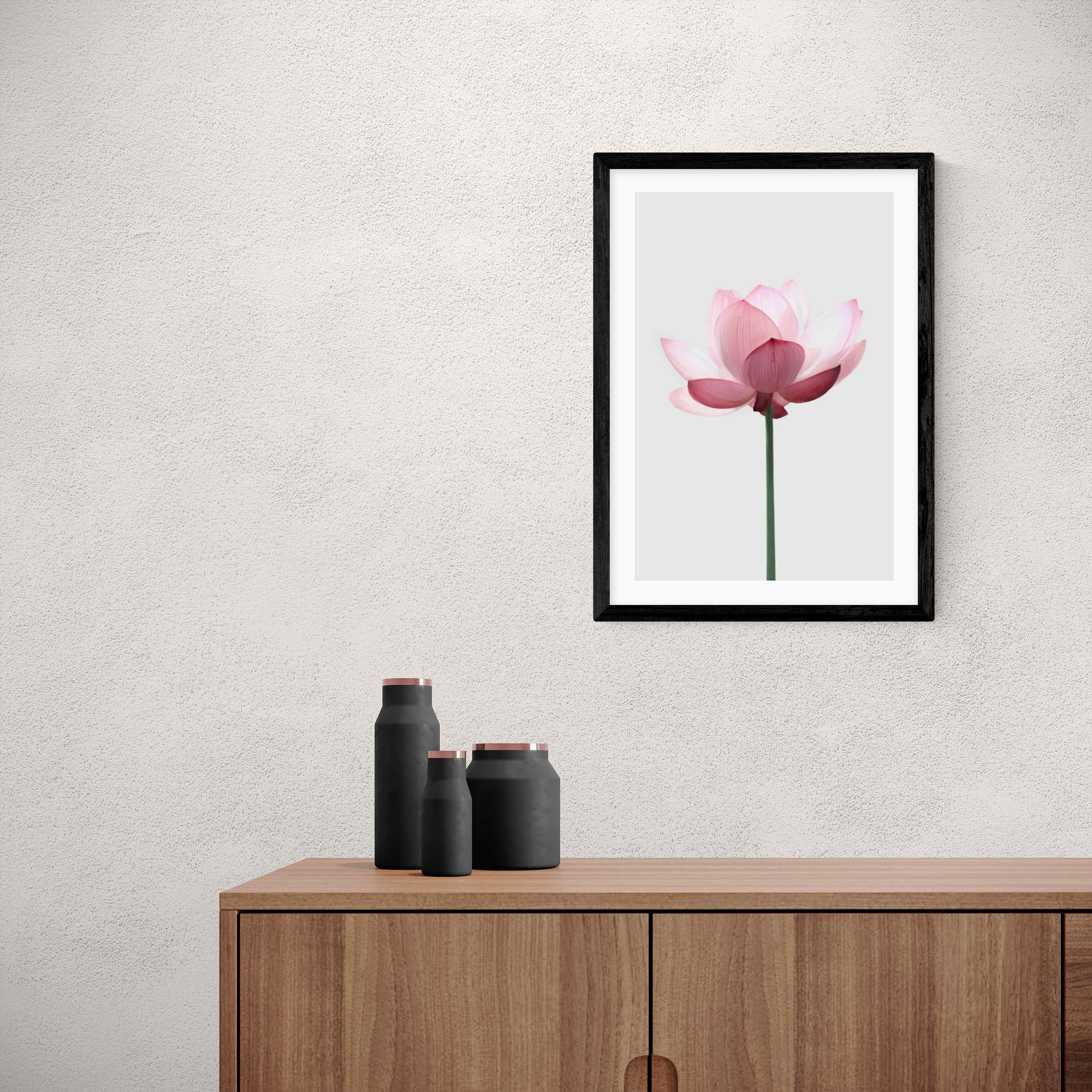 East End Prints Lotus Print Pink | Compare The Build