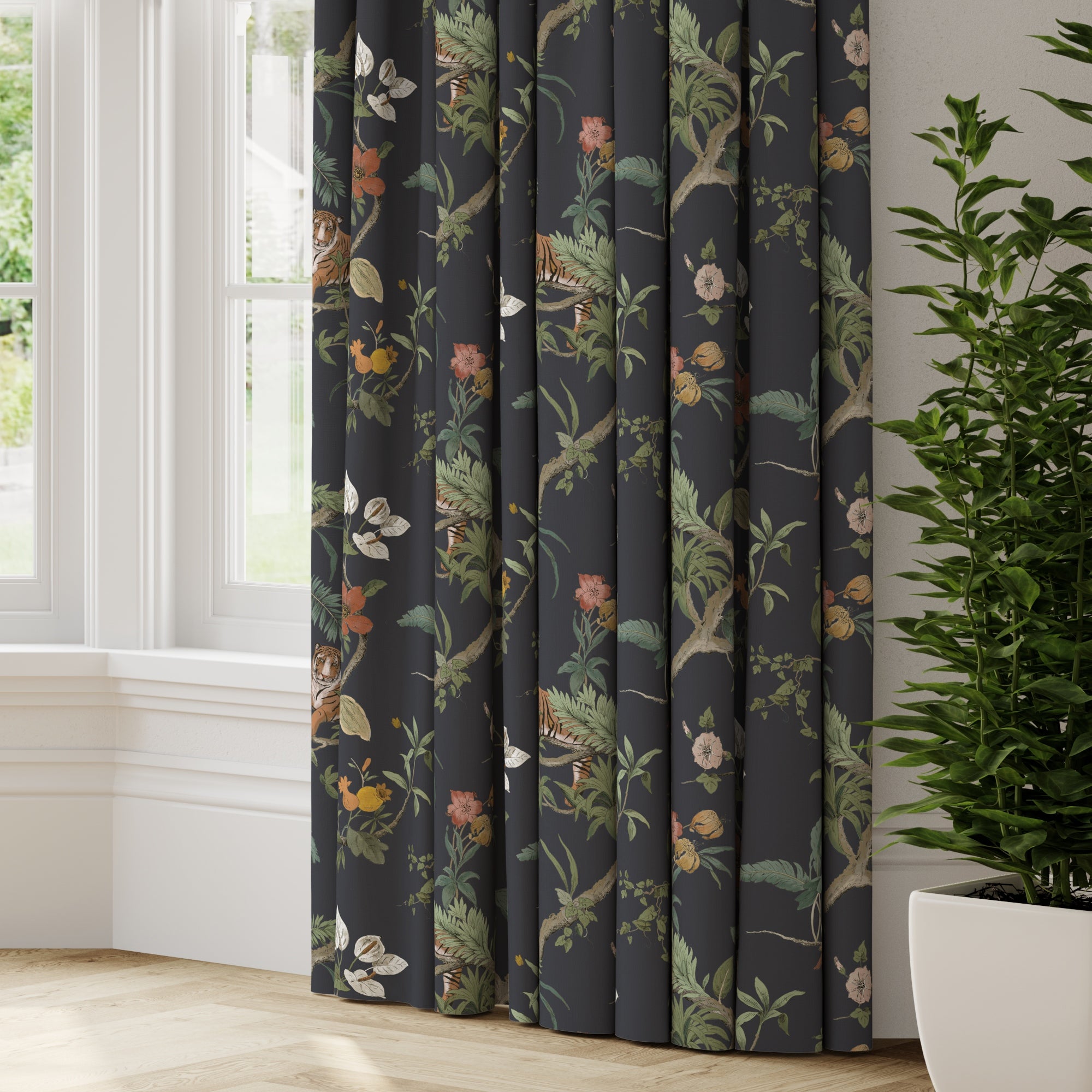 Maximalist Bengal Made to Measure Curtains Bengal Slate Price Comparisons | Compare The Build