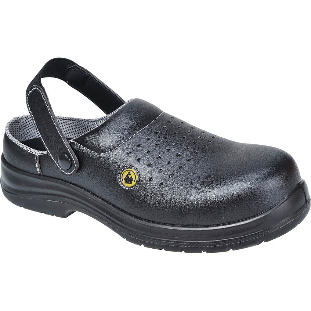 Portwest Compositelite ESD Perforated Safety Clogs Black Size 10.5 Price Comparisons | Compare The Build