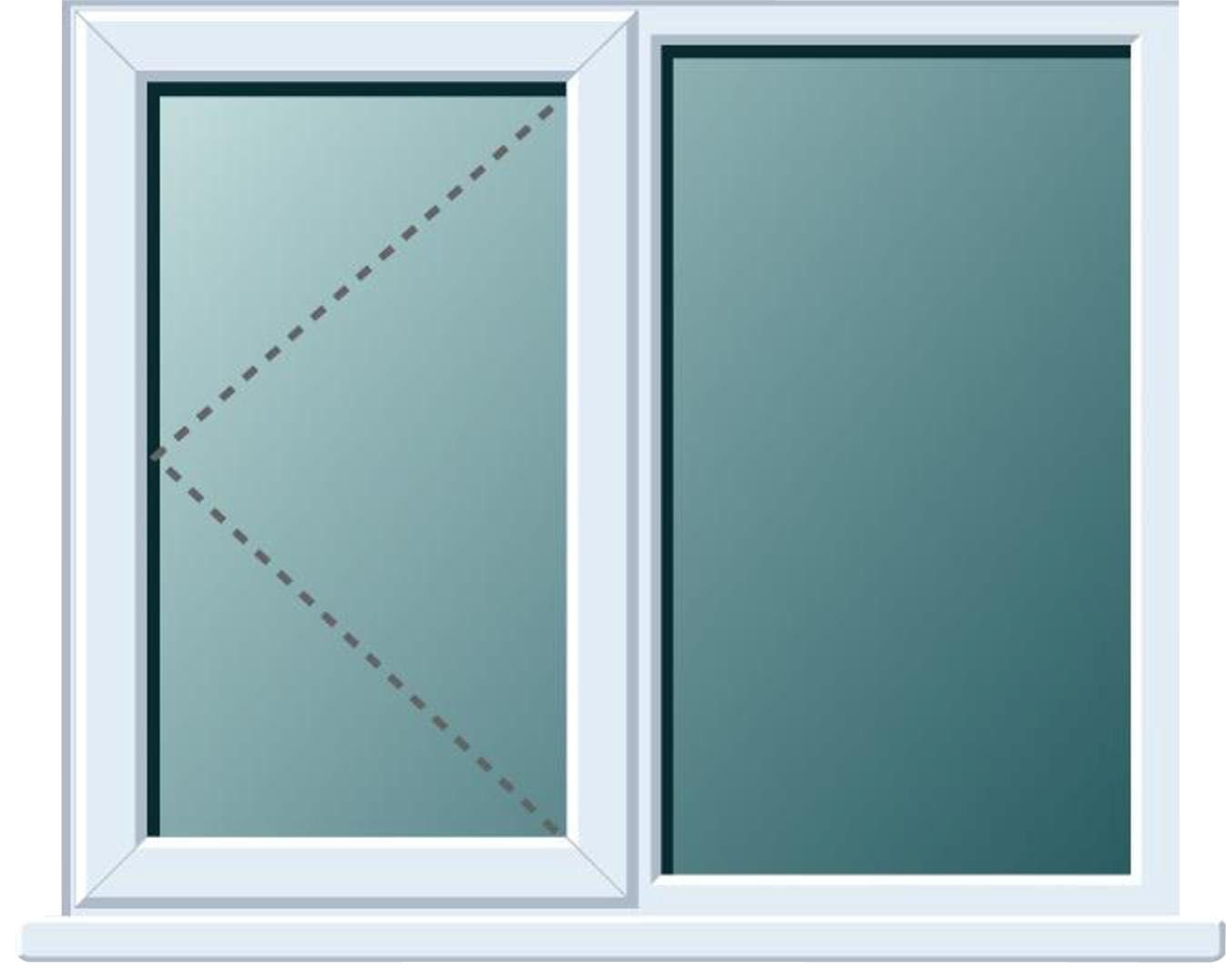 Frame One White Pvcu Lh Side Hung With Fixed Lite Window (H)970mm (W)905mm | Compare The Build