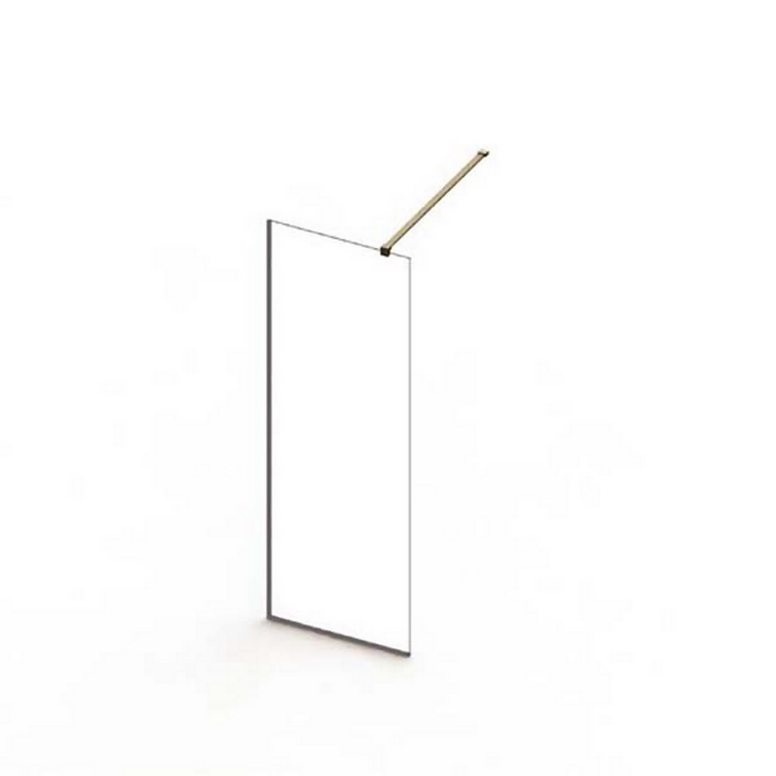 Bathstore Etta Wetroom Screen with Wall Arm 2000x1100mm in Bronze Price Comparisons | Compare The Build