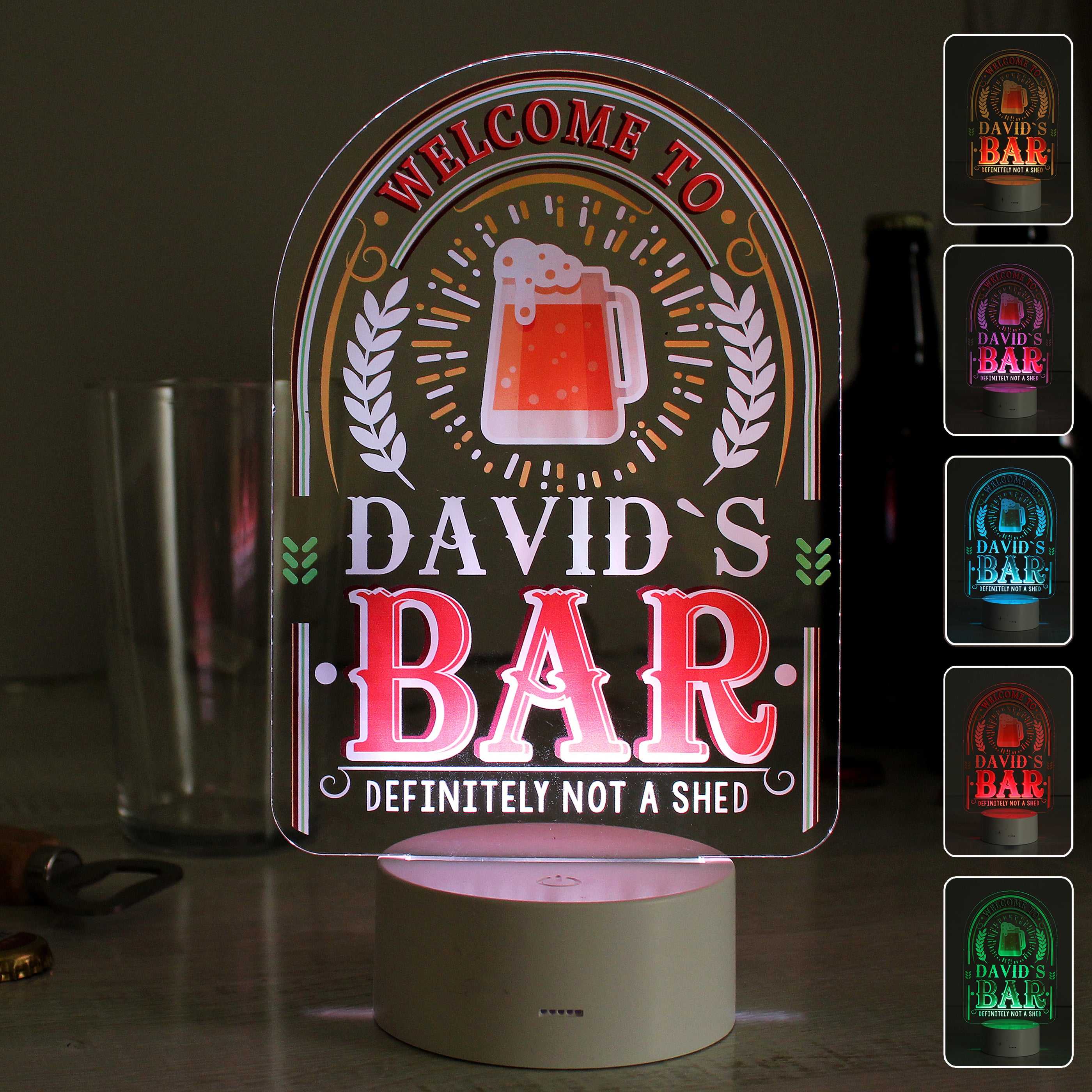 Personalised Welcome Colour Changing Night LED Light White Price Comparisons | Compare The Build