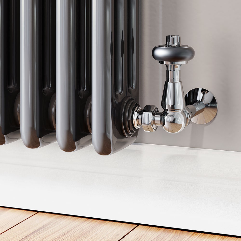 Trade Direct Thermostatic Valves, Traditional Wooden Head, Chrome Corner | Compare The Build