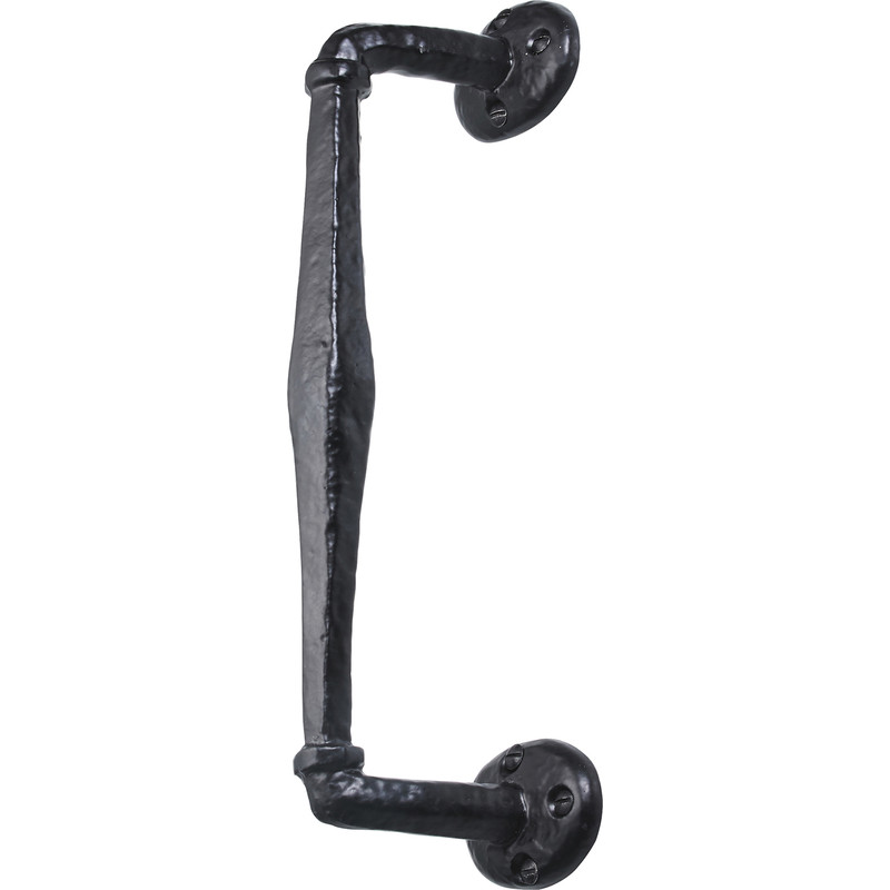 Old Hill Ironworks Cranked Lever on Rose Door Handle 240mm in Black Cast Iron | Compare The Build