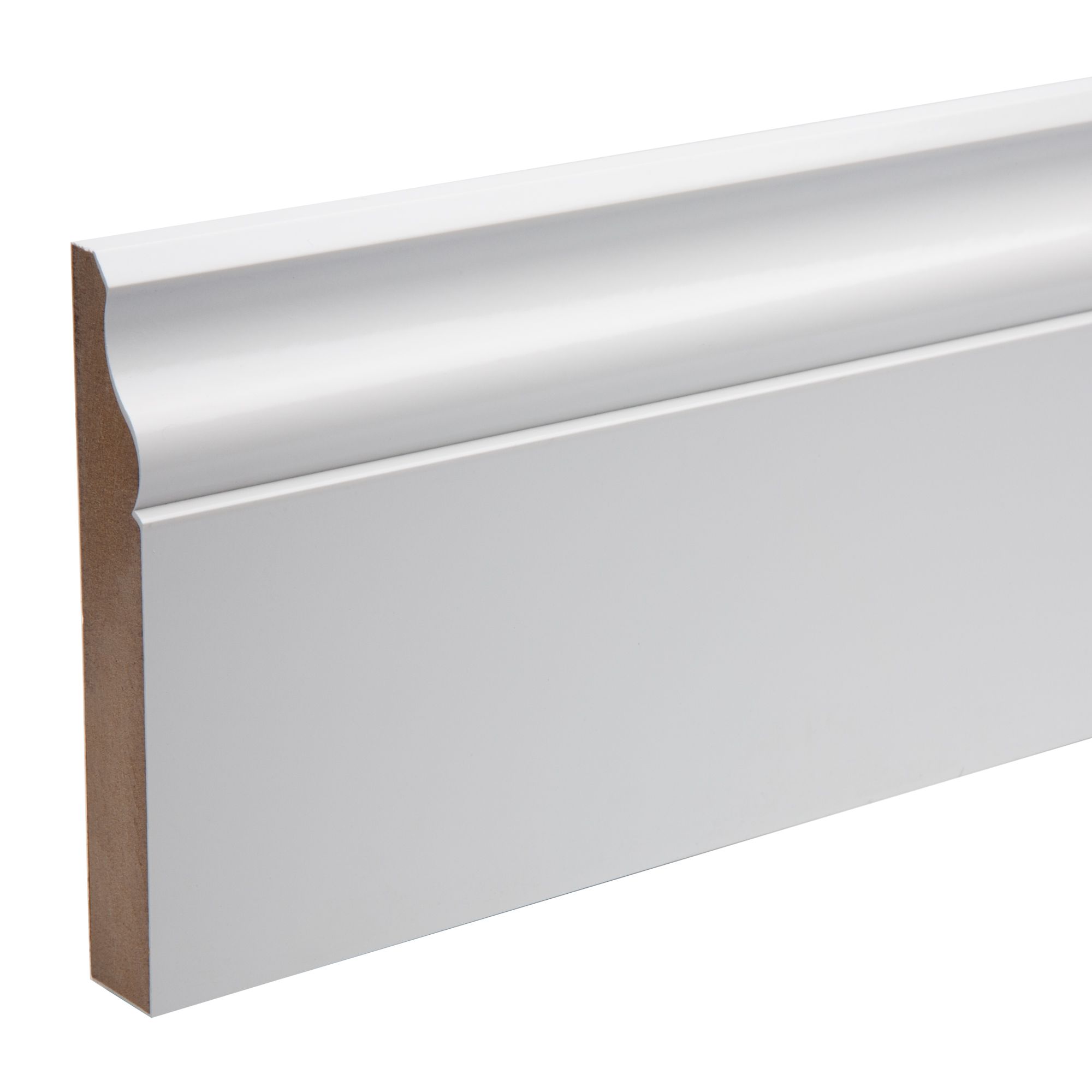 White MDF Ogee Skirting board (L)2.4m (W)119mm (T)18mm 7.3kg, Pack of 2 Price Comparisons | Compare The Build