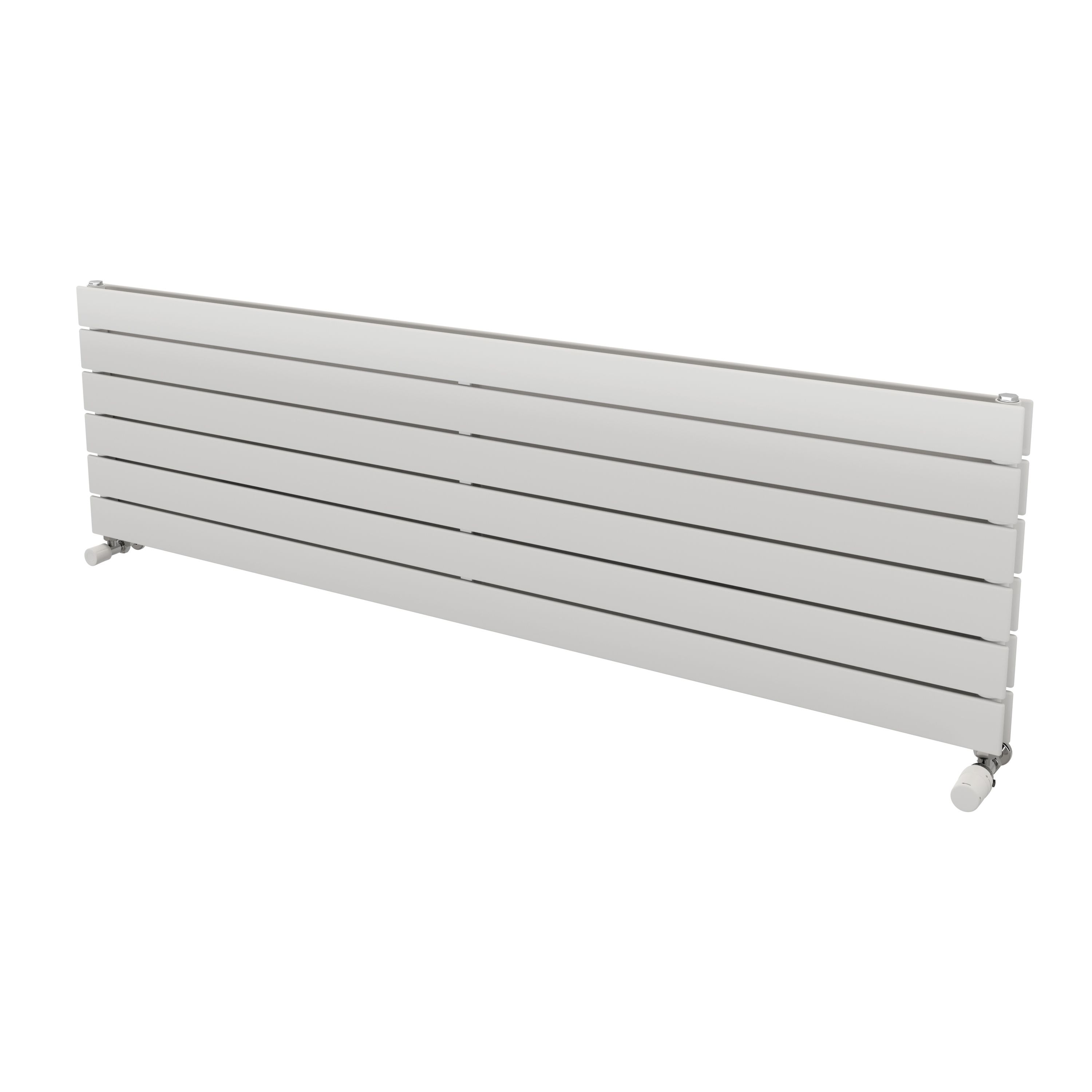 Ximax Vertirad Duplex Satin White Horizontal Designer Panel Radiator, (W)1600mm X (H)445mm | Compare The Build