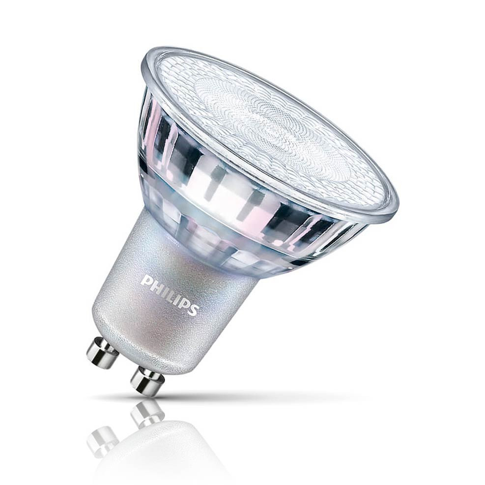 Philips GU10 Spotlight LED Bulb Dimmable CRi 90 3.7W (35W Eqv) Warm White | Compare The Build